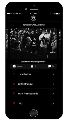 battlerap- a music application for rap music